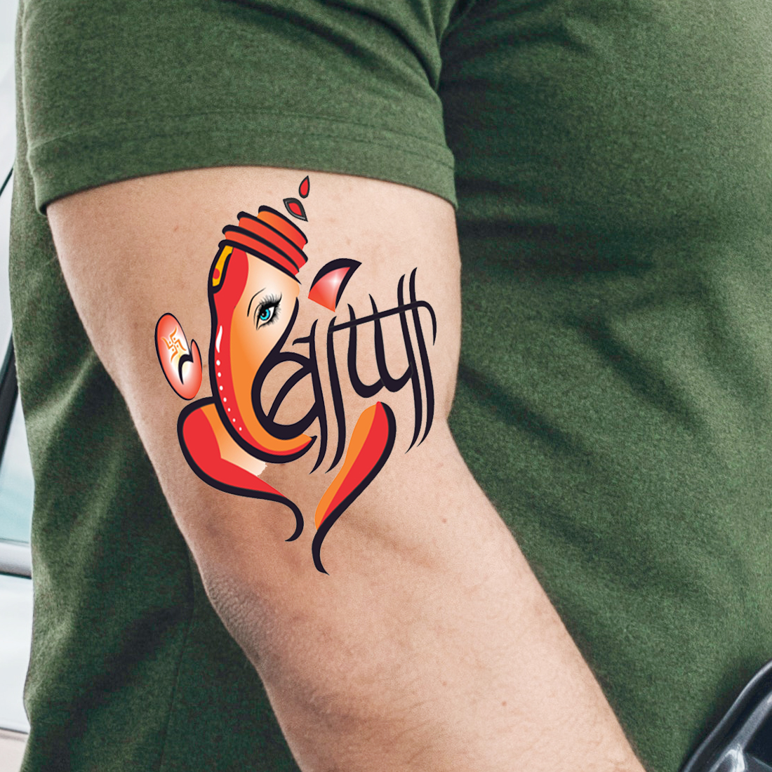 Ganpati Bappa Tattoo Temporary Body Waterproof Boy and Girl Tattoo