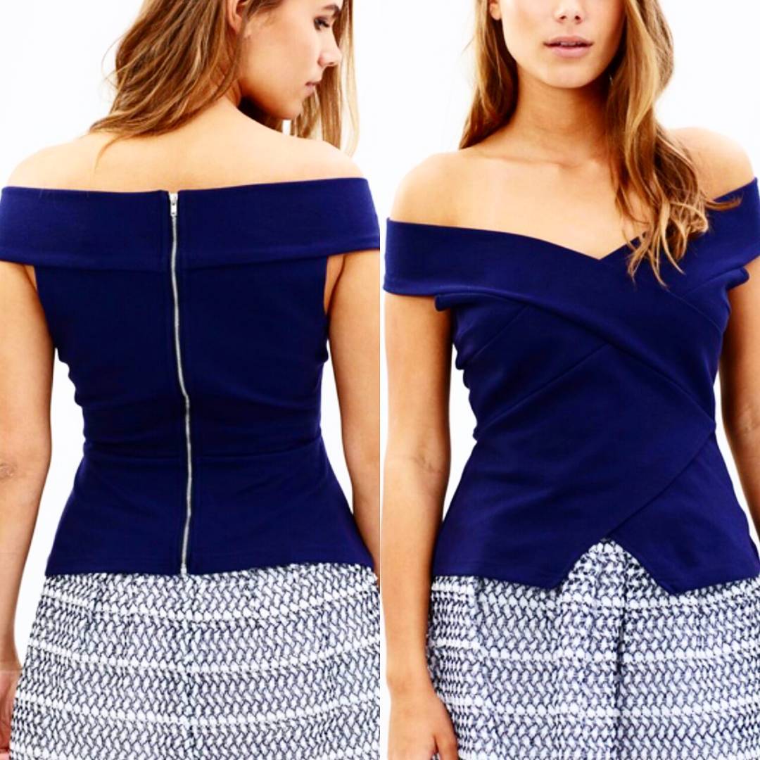 Buy Navy Blue casual top at Lowest Price NABLCA23855SGF29904 Kraftly