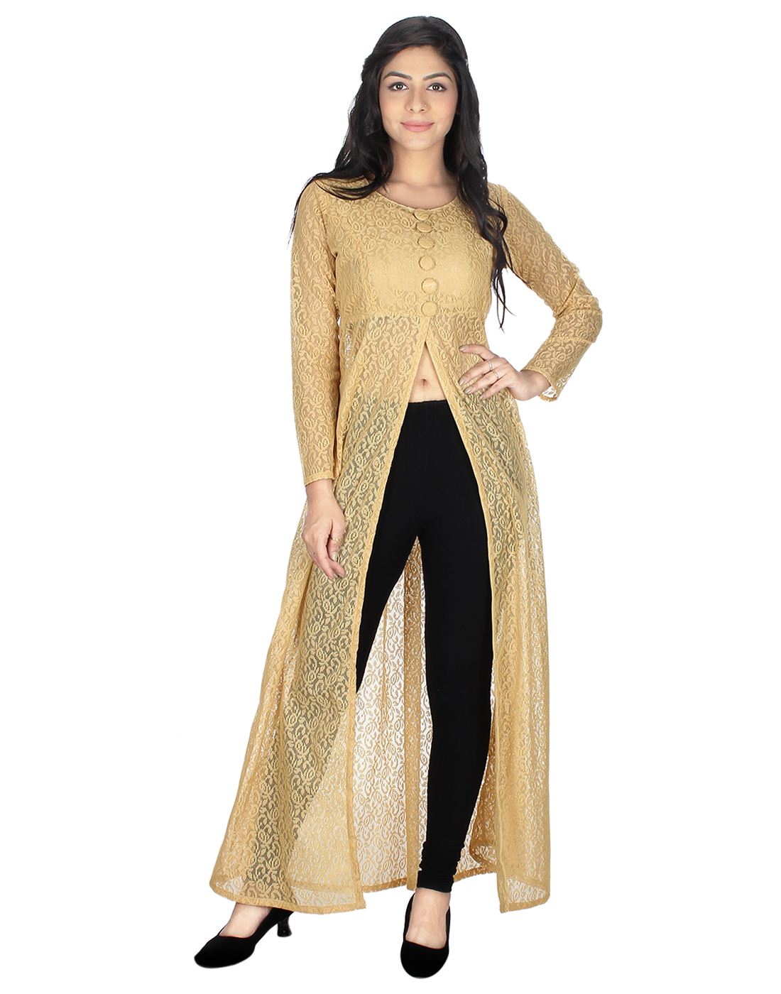 western kurti front open