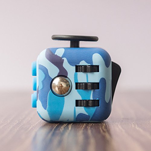 Fidget Cube Toys For Girls Boys Camouflage Blue