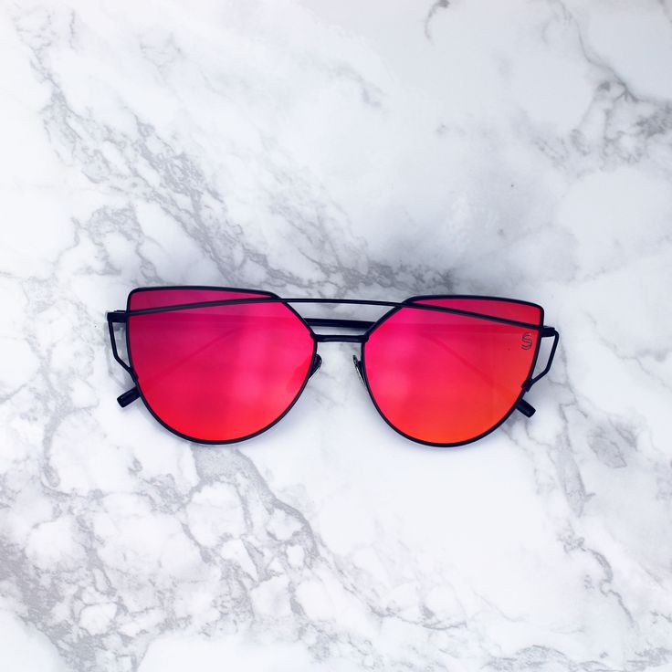 Buy Sunglasses red color with black frame at Lowest Price