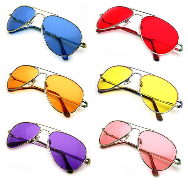 coloured aviators