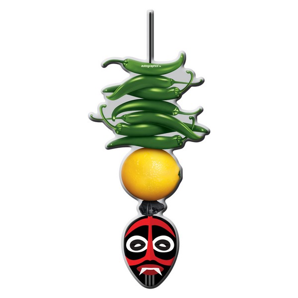 Autographix Nimbu Mirchi Head Car Bike Scooter Sticker Decal Styling Accessory