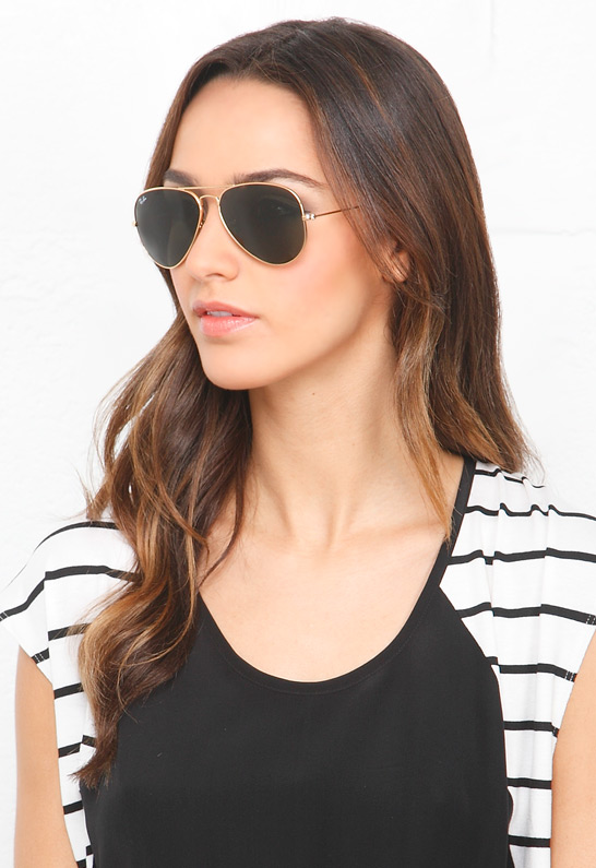 dark black aviator sunglasses