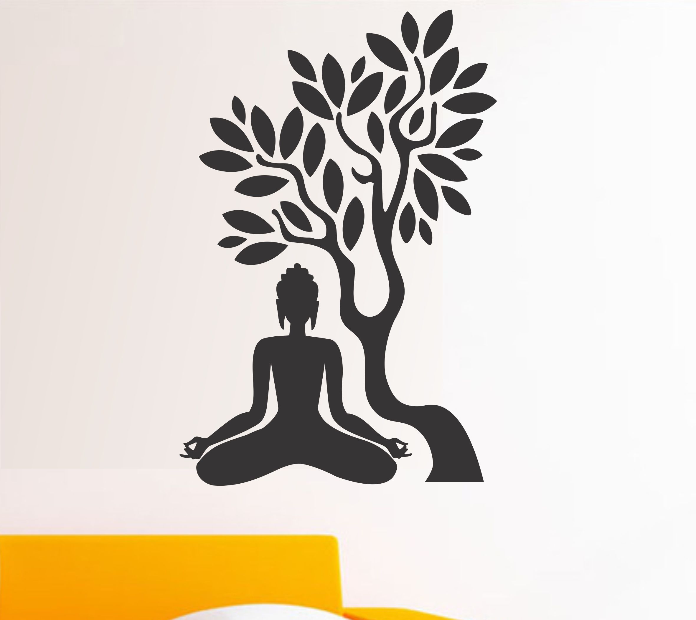 Buddha under tree wall sticker